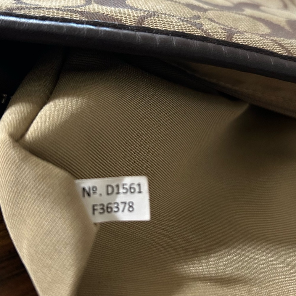 Coach Signature File Crossbody Bag - Brown/Khaki Canvas - Picture 7 of 10